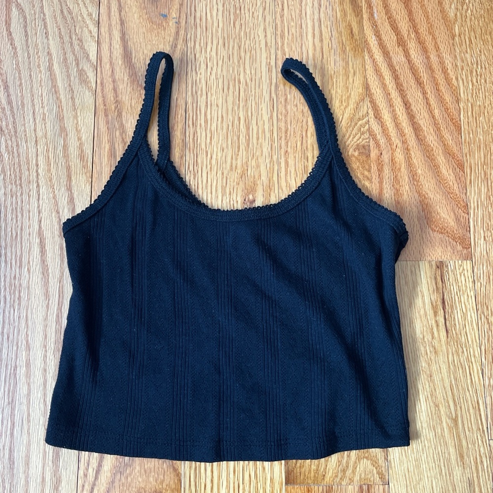 Bershka black cropped tank